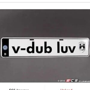 VW Volkswagen Novelty License Plate